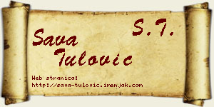 Sava Tulović vizit kartica